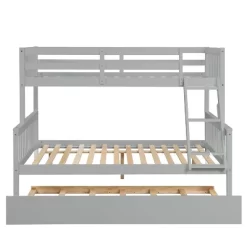 Twin Over Full Bunk Bed With Trundle Bed, Ladder And Safety Rails-ModernLuxe -Child Furniture Store GUEST b0d82388 6ec8 4850 88bc 6d80ac6141f3