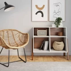 Telos Matte Walnut Storage Unit White - Nathan James -Child Furniture Store GUEST b1511fcc 4249 41b4 9bf5 23528478079d