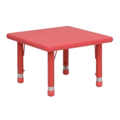 Flash Furniture 24" Square Plastic Height Adjustable Activity Table -Child Furniture Store GUEST b21074ac b323 40e1 8336 f944973aa713
