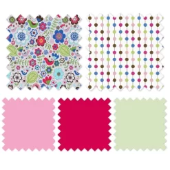 Bacati - Botanical Floral Birds Pink Multicolor 6 Pc Crib Bedding Set With Long Rail Guard Cover -Child Furniture Store GUEST b29246d1 cf2c 4a68 a4cb 1e5401baff7f