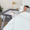 Simmons Kids' Dream Bedside Baby Bassinet Sleeper With Breathable Mesh And Adjustable Heights - Lightweight Portable Crib - Gray -Child Furniture Store GUEST b2d910e9 2de9 4329 bcfd 6c52655f26a8