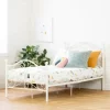 Twin Country Poetry Complete Metal Platform Bed White - South Shore