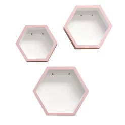 8" X 10" X 12" Set Of 3 Hexagon Shelves For Kids' Room - InPlace -Child Furniture Store GUEST b3c7f52a aeb1 4bdf 9187 13737494e51d