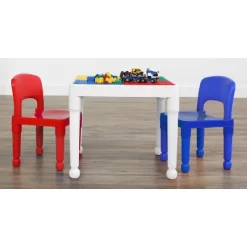 3pc 2 In 1 Square Activity Table With 2 Chairs Blue/Red - Humble Crew -Child Furniture Store GUEST b590a766 002a 4b7f a59d ecc81694b07e