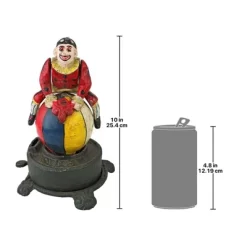 Design Toscano Spinning Acrobat Clown On Globe Authentic Iron Mechanical Bank -Child Furniture Store GUEST b591cc37 9d7d 4649 9ed9 e715a20d4979