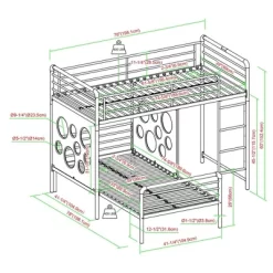 Twin Modern Cut-Out L-Shaped Metal Bunk Bed - Saracina Home -Child Furniture Store GUEST b5f377ab b5e4 4157 8a9a bfb70f6c79c4