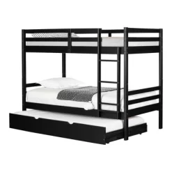 Fakto Bunk Beds With Trundle Matte Black - South Shore -Child Furniture Store GUEST b6a81e35 24c8 4b21 a0de 8d714336b625