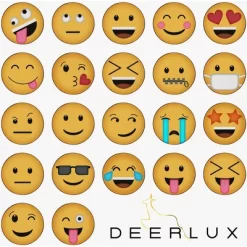 Deerlux Emoji Style Round Funny Smiley Face Kids Area Rug, Eye Roll Emoji Rug -Child Furniture Store GUEST b9169925 d22a 455d 8eb6 beaec4189545