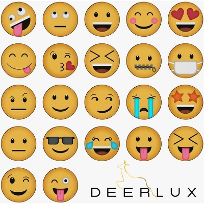 Deerlux Emoji Style Round Funny Smiley Face Kids Area Rug, Happy Emoji Rug 7 Deerlux Emoji Style Round Funny Smiley Face Kids Area Rug, Happy Emoji Rug - Image 5