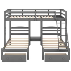 Full Over Twin & Twin Bunk Bed, Gray - ModernLuxe -Child Furniture Store GUEST bad49588 8cfb 4daf b1fa 17fb428720eb