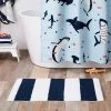 Rugby Striped Kids' Bath Rug Navy - Pillowfort™