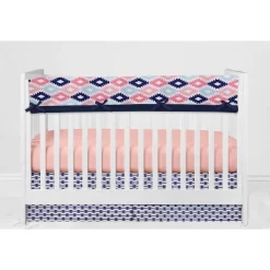 Bacati - Emma Coral Mint Navy 10 Pc Crib Bedding Set With Long Rail Guard Cover -Child Furniture Store GUEST bb49e551 7549 4b7f b251 14d58e843cff
