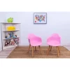 Set Of 2 Kids' Chairs With Modern Plastic Seat And Beech Legs Pink - Gift Mark -Child Furniture Store GUEST bc1f0ce1 3c0d 4fd2 be1a 09e0244c3555