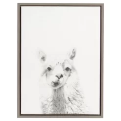 24" X 18" Alpaca Framed Canvas Art - Uniek -Child Furniture Store GUEST bd86ad66 d695 4b4e aa16 063fe31cd520
