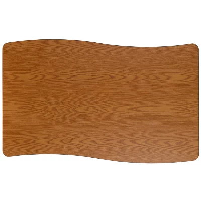 Flash Furniture 28"W X 47.5"L Rectangle Wave Flexible Collaborative Thermal Laminate Activity Table - Height Adjustable Short Legs 8 Flash Furniture 28"W X 47.5"L Rectangle Wave Flexible Collaborative Thermal Laminate Activity Table - Height Adjustable Short Legs - Image 6