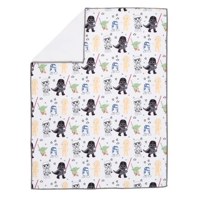 Lambs & Ivy Star Wars Classic Fleece Baby Blanket - Yoda/Darth Vader/R2-D2/C-3PO 3 Lambs & Ivy Star Wars Classic Fleece Baby Blanket - Yoda/Darth Vader/R2-D2/C-3PO