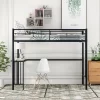 Twin Size Metal Loft Bed With Desk, Ladder And Railing - ModernLuxe -Child Furniture Store GUEST bec3d2d3 822f 4e0d a18b 66b3658c3ae6