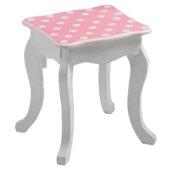 Polka Dot Fashion Prints Vanity Table & Stool Set Pink - Teamson Kids -Child Furniture Store GUEST bec6bb26 3e7f 4cf6 926c 5346cfb0e3a8