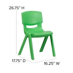 Emma And Oliver 5 Pack Plastic Stackable School Chair With 15.5'' Seat Height -Child Furniture Store GUEST bef00c82 0ccb 436b be40 0857a9bb591d