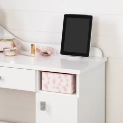 Tiara Makeup Desk Pure White - South Shore -Child Furniture Store GUEST c1981a5b 7efb 4c37 aff9 f26f2d39460e