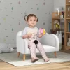 Qaba 2 Seater Kids Sofa, Cloud Shaped Children's Sofa For Nursery Playroom, With Soft Foam Padding, Anti-Tipping Design, For 2-5 Years, White -Child Furniture Store GUEST c19b5f9c 1962 4c1d b330 850257a80447