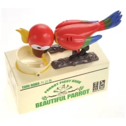 Insten Parrot Piggy Bank Robotic Coin Munching Toy Money Box, Red, 6.6x6.5 Inches -Child Furniture Store GUEST c226085b f67b 4b85 b5a1 740ba9399372