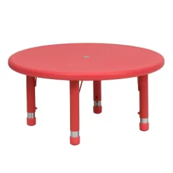 Flash Furniture 33" Round Plastic Height Adjustable Activity Table -Child Furniture Store GUEST c2397513 2406 434a 9bfa a8bf5e142b7d