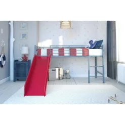 Kids' Melia Junior Metal Loft Bed With Slide - Room & Joy -Child Furniture Store GUEST c2d820c6 6fe0 46c8 830a cc6e67463e87