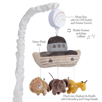 Lambs & Ivy Baby Noah Ark With Animals Musical Baby Crib Mobile Soother Toy 6 Lambs & Ivy Baby Noah Ark With Animals Musical Baby Crib Mobile Soother Toy - Image 4