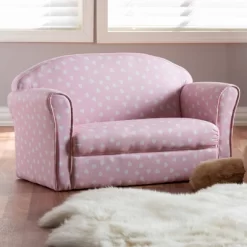 Erica Heart Upholstered Kids' 2 Seater Sofa Pink - Baxton Studio -Child Furniture Store GUEST c33c9d18 ba52 42bc a0a4 668c3dbbc25e