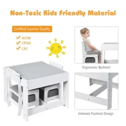 Costway Kids Table Chairs Set With Storage Boxes Blackboard Whiteboard Drawing GreyNature 19 Costway Kids Table Chairs Set With Storage Boxes Blackboard Whiteboard Drawing GreyNature -Child Furniture Store GUEST c4e9ad3b 5931 40aa b47c b7e5734cdc26