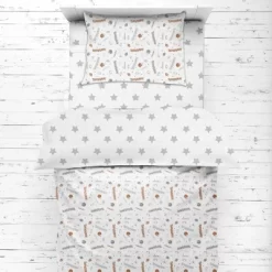 Bacati - Football Brown/Gray Muslin 4 Pc Toddler Bedding Set -Child Furniture Store GUEST c6ed0022 3278 470c aaf3 5a7d48e1034b