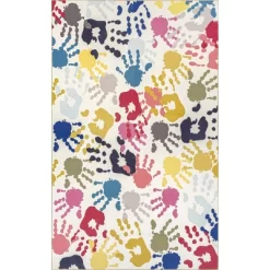 NuLOOM Pinkie Machine Washable Handprint Kids Area Rug -Child Furniture Store GUEST caeebcf5 7721 452b b15b e009bfcaaa5a