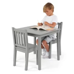 3pc Kids' Wood Table And Chair Set - Humble Crew