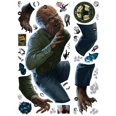 Classic Monsters The Wolf Man Giant Peel & Stick Wall Decals White - RoomMates 4 Classic Monsters The Wolf Man Giant Peel & Stick Wall Decals White - RoomMates - Image 2