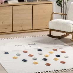 NuLOOM Marleigh Raindrop High-Low Kids Tasseled Area Rug -Child Furniture Store GUEST ccf0de50 f023 4285 a73f 9eb9ed24b6d9