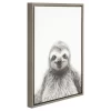 24" X 18" Sloth Framed Canvas Art - Uniek -Child Furniture Store GUEST cd407c0d c9df 4ec0 8fa0 cdbc62486db8