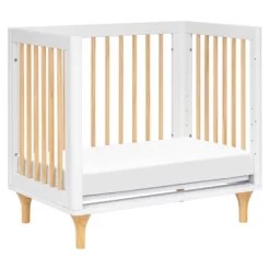 Babyletto Lolly 4-in-1 Convertible Mini Crib And Twin Bed With Toddler Bed Conversion Kit - White/Natural -Child Furniture Store GUEST ce56ec91 b752 4b9f b985 46f2847523e2