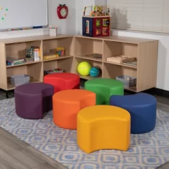 Flash Furniture Soft Seating Flexible Moon For Classrooms And Daycares - 12" Seat Height -Child Furniture Store GUEST ce82c09e 4838 4f33 b26e 5035b19f4dd6
