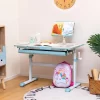 Costway Height-Adjustable Kids Desk Children Study Table With Tilt Desktop & Book Stand Blue/Pink -Child Furniture Store GUEST d0be9c96 6812 420a 820e 7b8ff35e599c
