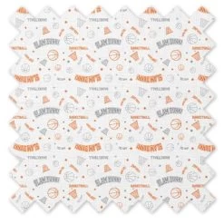 Bacati - Basketball Orange/Gray Muslin 100 Percent Cotton Universal Baby US Standard Crib Or Toddler Bed Fitted Sheet -Child Furniture Store GUEST d115f5e7 9ee4 48ef acad 57ce16df226a