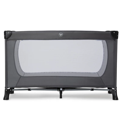 Hauck Dream'n Play Plus Compact Foldable Travel Cot For Babies And Toddlers Up To 33 Pounds, With Side Hatch And Transport Bag Included, Grey 4 Hauck Dream'n Play Plus Compact Foldable Travel Cot For Babies And Toddlers Up To 33 Pounds, With Side Hatch And Transport Bag Included, Grey - Image 2