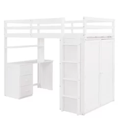 Twin Size Loft Bed With Drawers, Desk And Wardrobe-ModernLuxe -Child Furniture Store GUEST d2260dea cbe9 4ae2 825b 255a384ed8a0