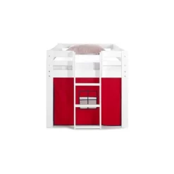 Twin Jasper Junior Loft Bed, White Frame And Playhouse Tent Blue/Red - Alaterre Furniture -Child Furniture Store GUEST d28f9594 7191 41ae 88fe 73e7a4a14eaa
