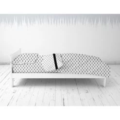 Bacati - Mustache/Plus Muslin 4 Pc Toddler Bedding Set, Black -Child Furniture Store GUEST d2c897c5 3b45 4bbc 918e 180b517fba26