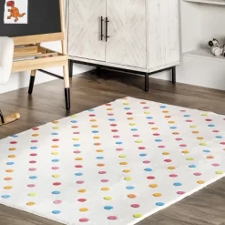 NuLOOM Ilse Colorful Dots Machine Washable Kids Area Rug -Child Furniture Store GUEST d49d8d0a ce41 4ffa 863b b84f1d2f1e18