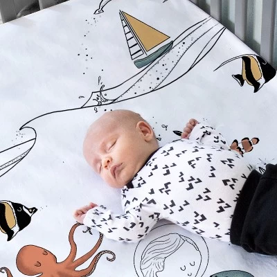 JumpOff Jo - 2 Pack Fitted Crib Sheets, Super Soft 100% Cotton Sheets For Standard Crib Mattresses And Toddler Beds, 28 In. X 52 In 4 JumpOff Jo - 2 Pack Fitted Crib Sheets, Super Soft 100% Cotton Sheets For Standard Crib Mattresses And Toddler Beds, 28 In. X 52 In - Image 2