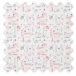 Bacati - Boys Baseball Muslin Red Gray 4 Pc Crib Bedding Set With Sleeping Bag -Child Furniture Store GUEST d55c706d a308 47ac 95a6 618dfa473635