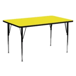 Emma And Oliver 24x60 Rectangle HP Laminate Adjustable Activity Table -Child Furniture Store GUEST d5bc2ab9 0eea 485e 8138 b510a8953285