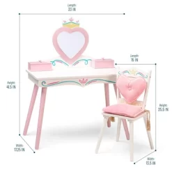 Princess Vanity Table And Chair Set - WildKin -Child Furniture Store GUEST d6dd463c 2ed1 4552 923f ade83f386cff